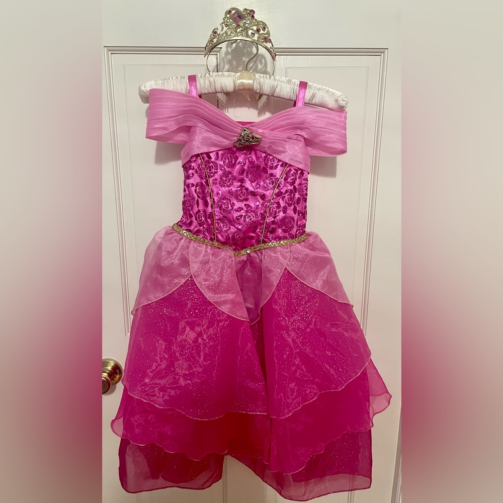 Aurora Disney Parks Bibbidi Bobbidi Boutique Deluxe Dress & Tiara